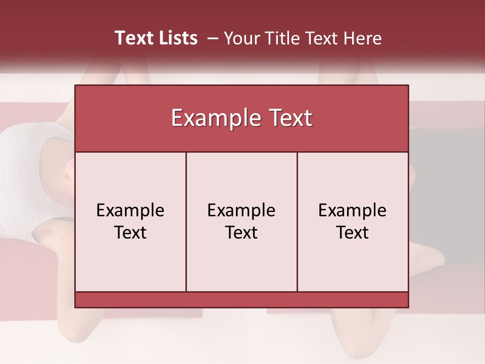 A Couple Of Women Laying On Top Of A Red Mat PowerPoint Template