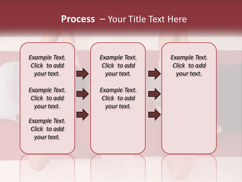 A Couple Of Women Laying On Top Of A Red Mat PowerPoint Template