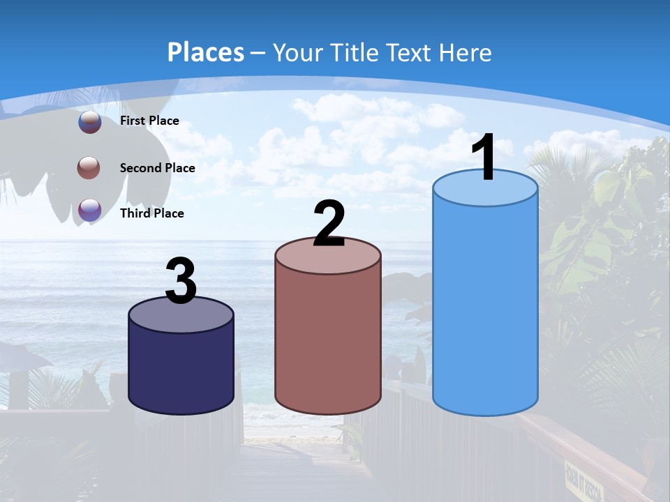 A Wooden Bridge Leading To The Beach Powerpoint Template PowerPoint Template