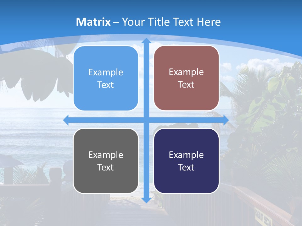 A Wooden Bridge Leading To The Beach Powerpoint Template PowerPoint Template