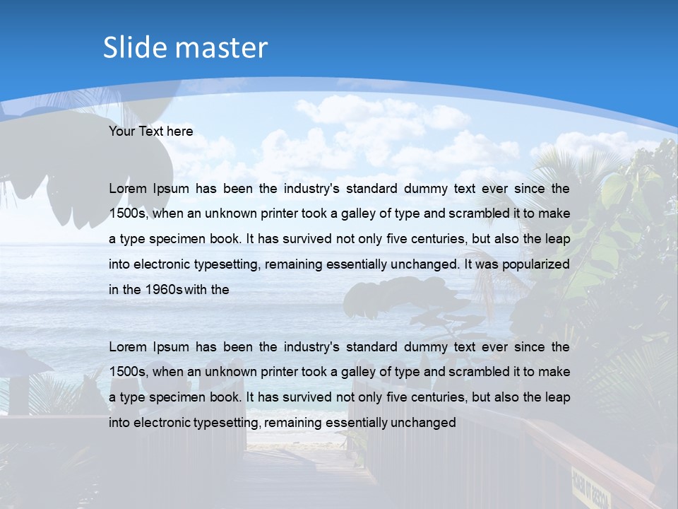 A Wooden Bridge Leading To The Beach Powerpoint Template PowerPoint Template