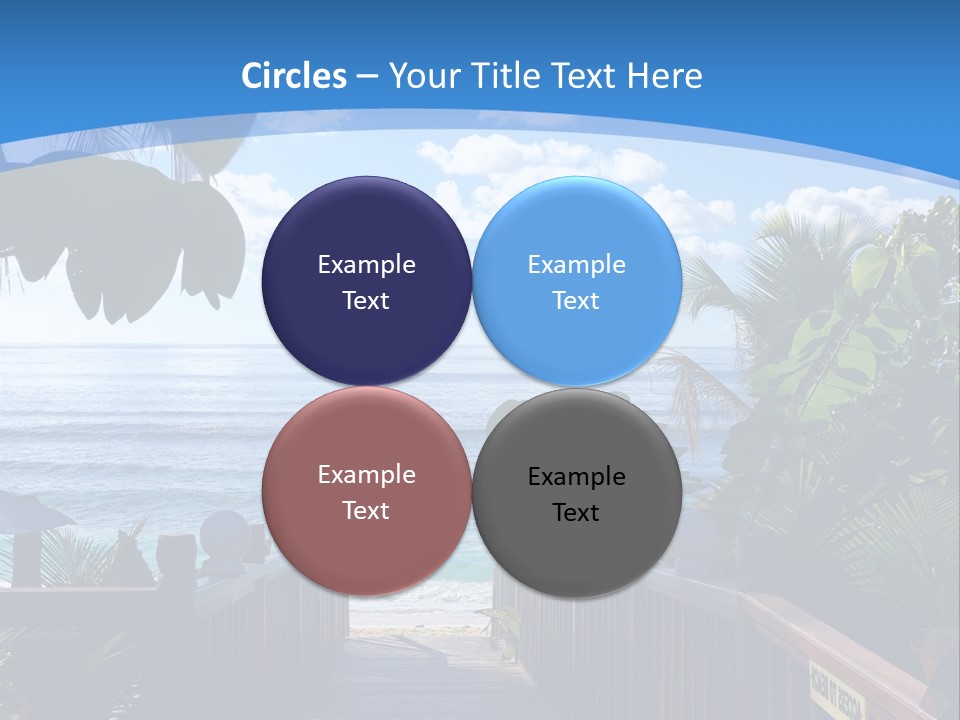 A Wooden Bridge Leading To The Beach Powerpoint Template PowerPoint Template