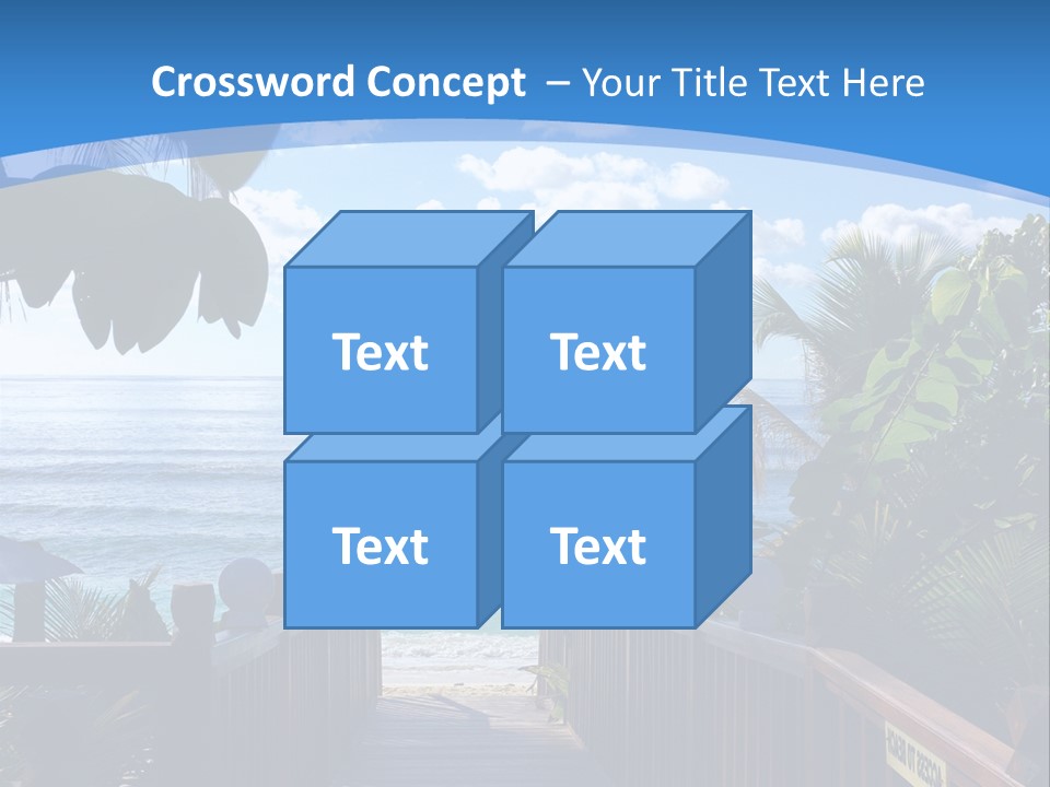 A Wooden Bridge Leading To The Beach Powerpoint Template PowerPoint Template