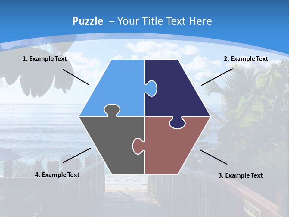 A Wooden Bridge Leading To The Beach Powerpoint Template PowerPoint Template