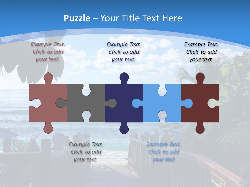 A Wooden Bridge Leading To The Beach Powerpoint Template PowerPoint Template