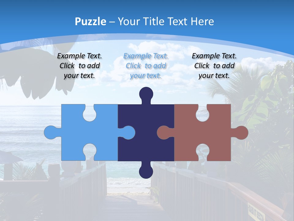 A Wooden Bridge Leading To The Beach Powerpoint Template PowerPoint Template