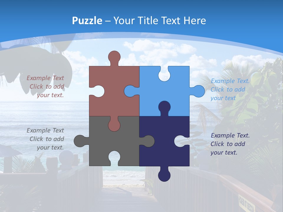 A Wooden Bridge Leading To The Beach Powerpoint Template PowerPoint Template