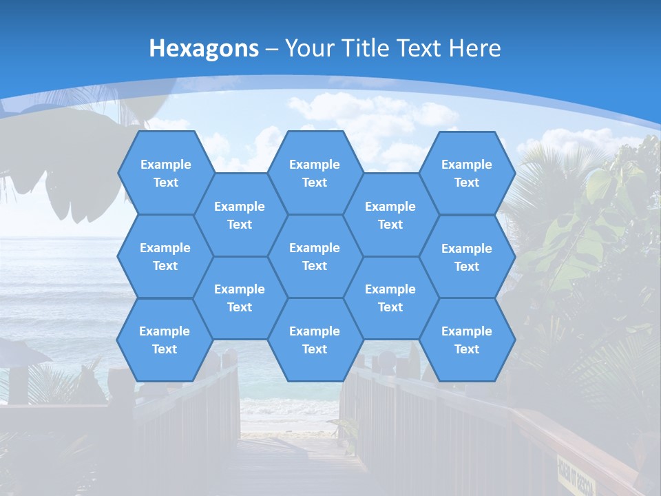 A Wooden Bridge Leading To The Beach Powerpoint Template PowerPoint Template