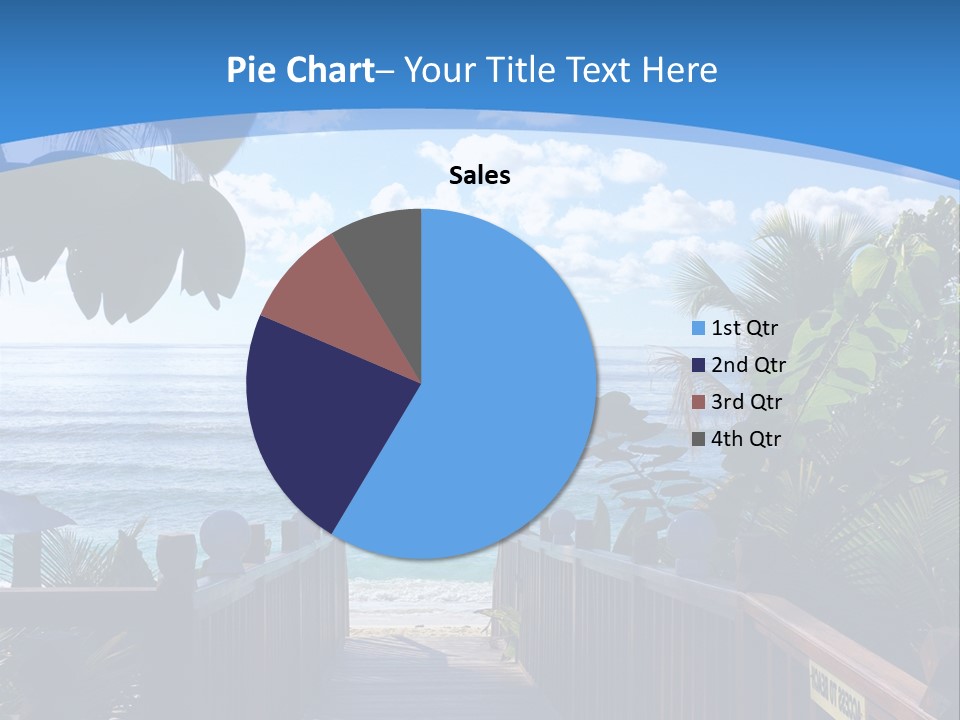 A Wooden Bridge Leading To The Beach Powerpoint Template PowerPoint Template