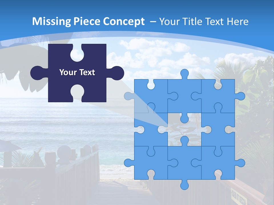 A Wooden Bridge Leading To The Beach Powerpoint Template PowerPoint Template