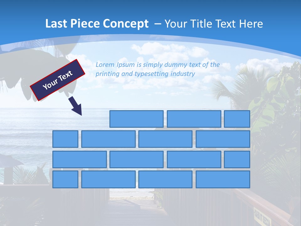 A Wooden Bridge Leading To The Beach Powerpoint Template PowerPoint Template