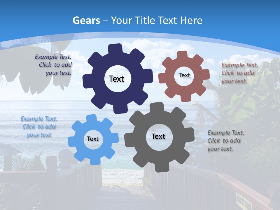 A Wooden Bridge Leading To The Beach Powerpoint Template PowerPoint Template