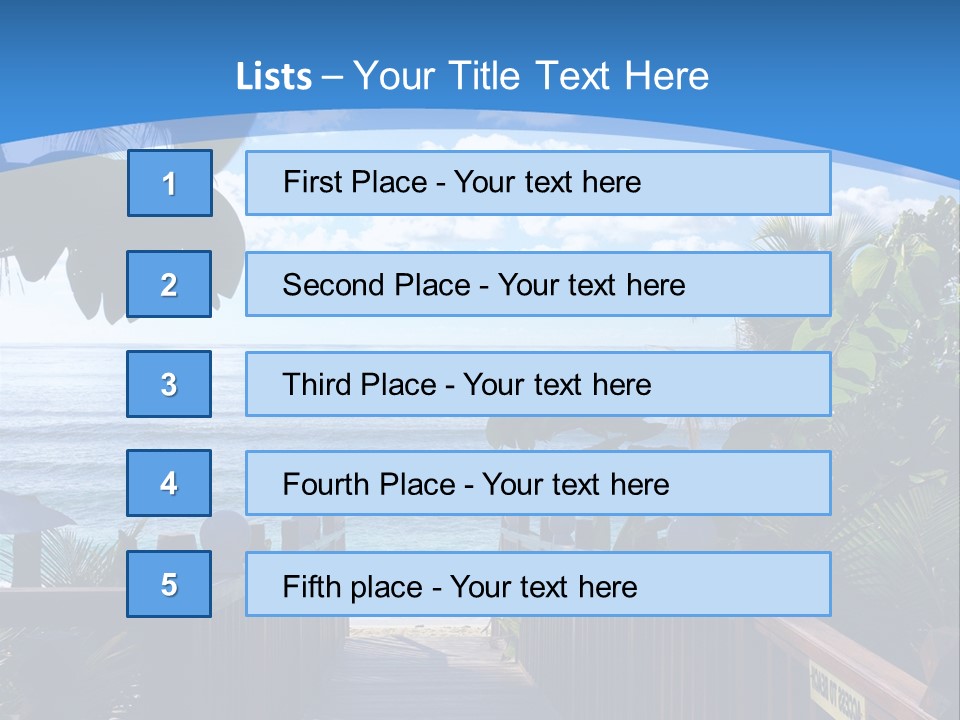 A Wooden Bridge Leading To The Beach Powerpoint Template PowerPoint Template