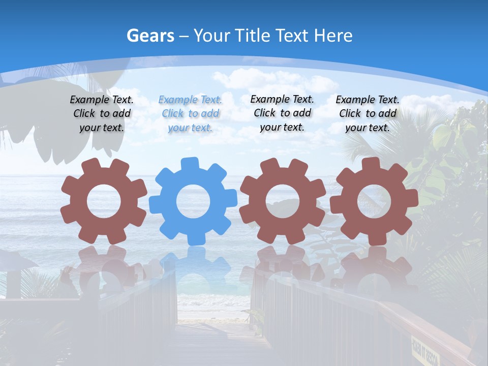 A Wooden Bridge Leading To The Beach Powerpoint Template PowerPoint Template