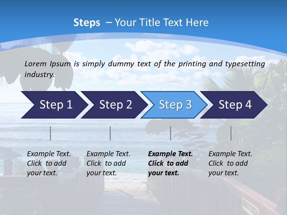 A Wooden Bridge Leading To The Beach Powerpoint Template PowerPoint Template