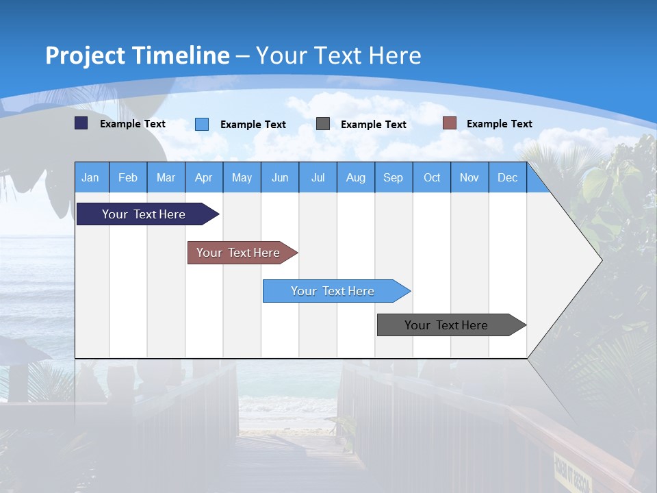 A Wooden Bridge Leading To The Beach Powerpoint Template PowerPoint Template
