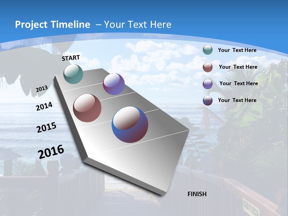 A Wooden Bridge Leading To The Beach Powerpoint Template PowerPoint Template