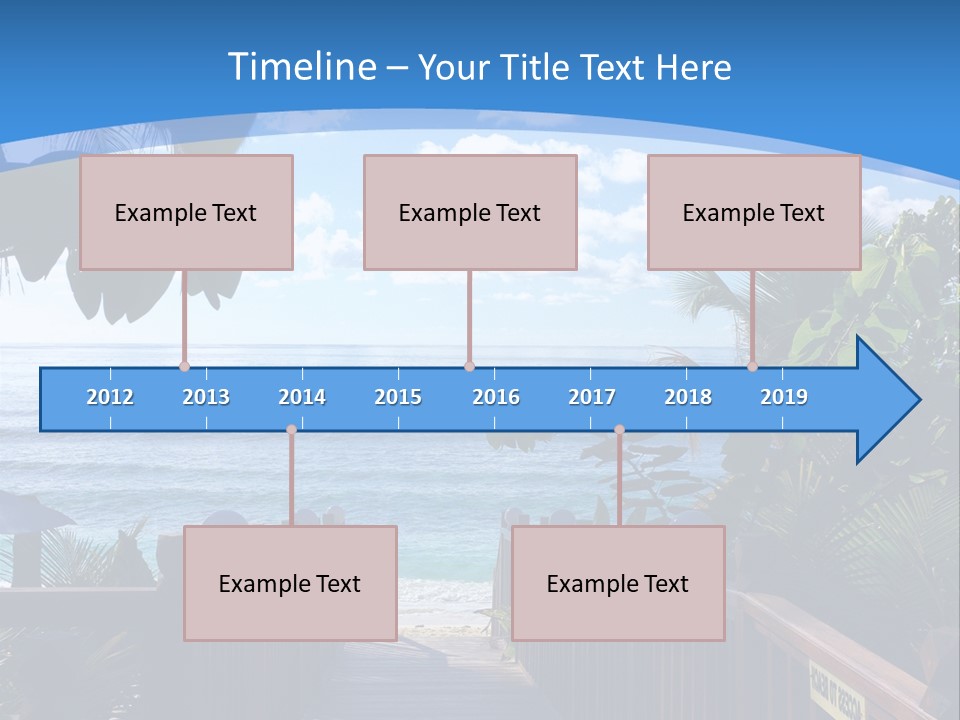 A Wooden Bridge Leading To The Beach Powerpoint Template PowerPoint Template