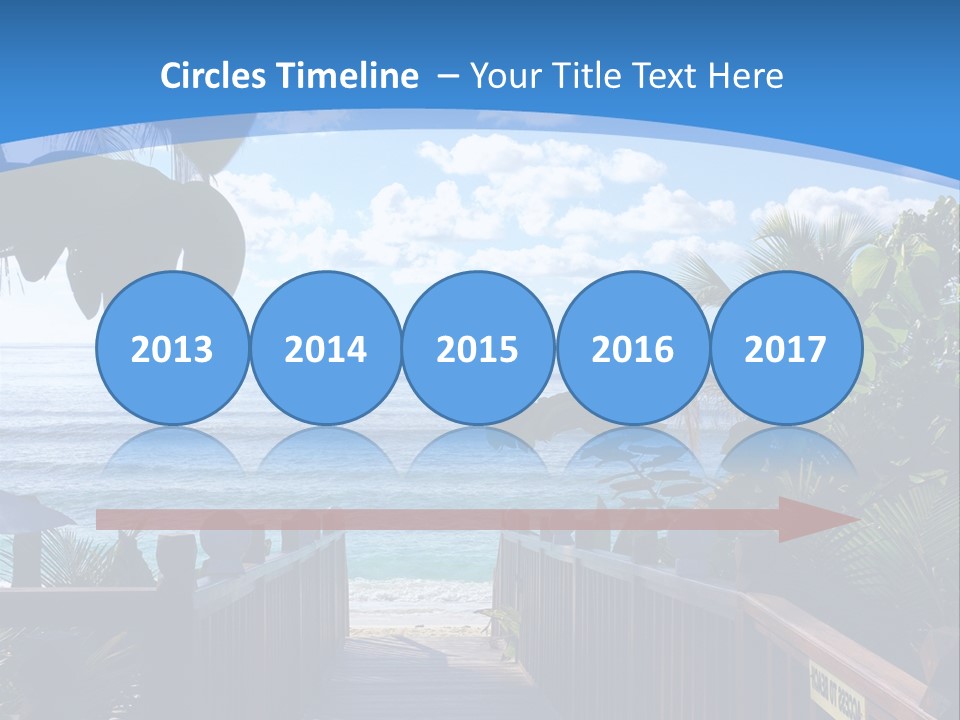 A Wooden Bridge Leading To The Beach Powerpoint Template PowerPoint Template