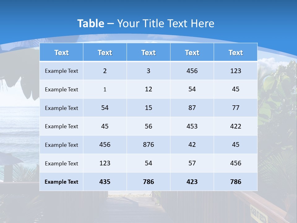 A Wooden Bridge Leading To The Beach Powerpoint Template PowerPoint Template