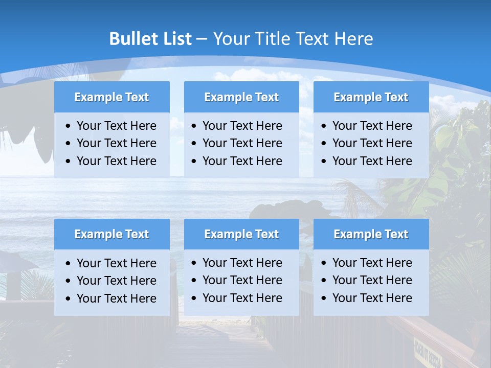 A Wooden Bridge Leading To The Beach Powerpoint Template PowerPoint Template