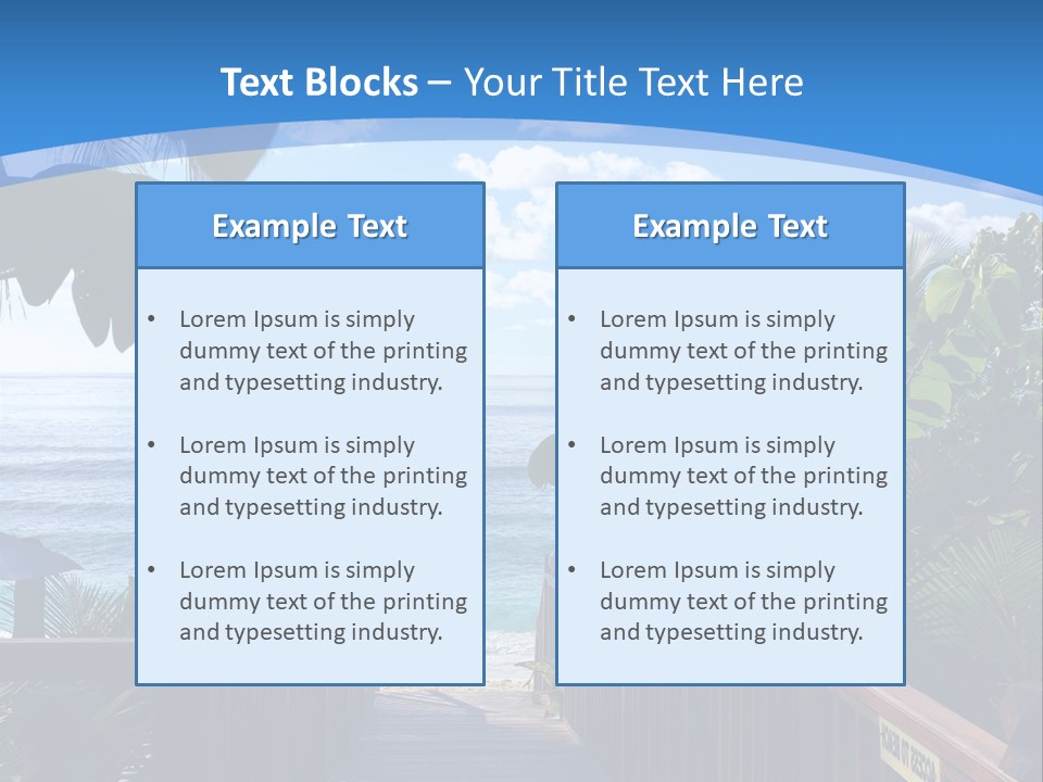 A Wooden Bridge Leading To The Beach Powerpoint Template PowerPoint Template