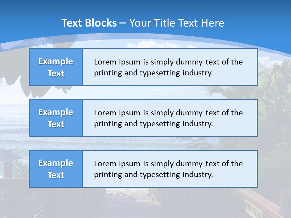 A Wooden Bridge Leading To The Beach Powerpoint Template PowerPoint Template