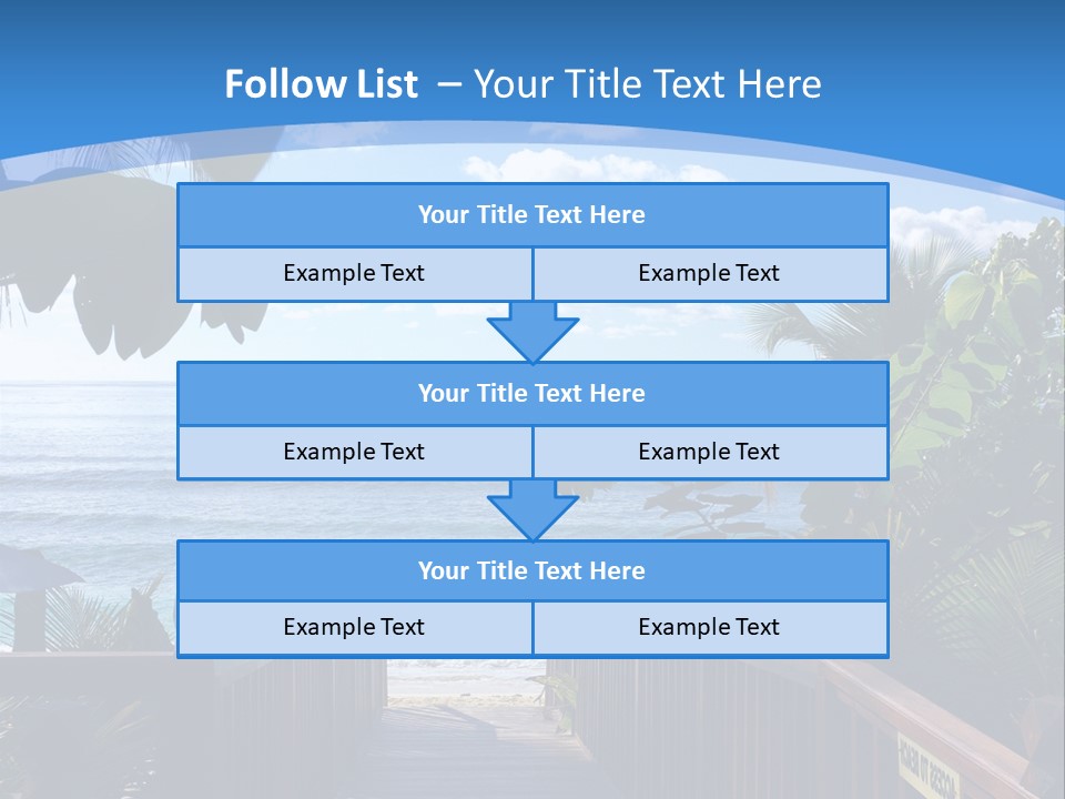 A Wooden Bridge Leading To The Beach Powerpoint Template PowerPoint Template