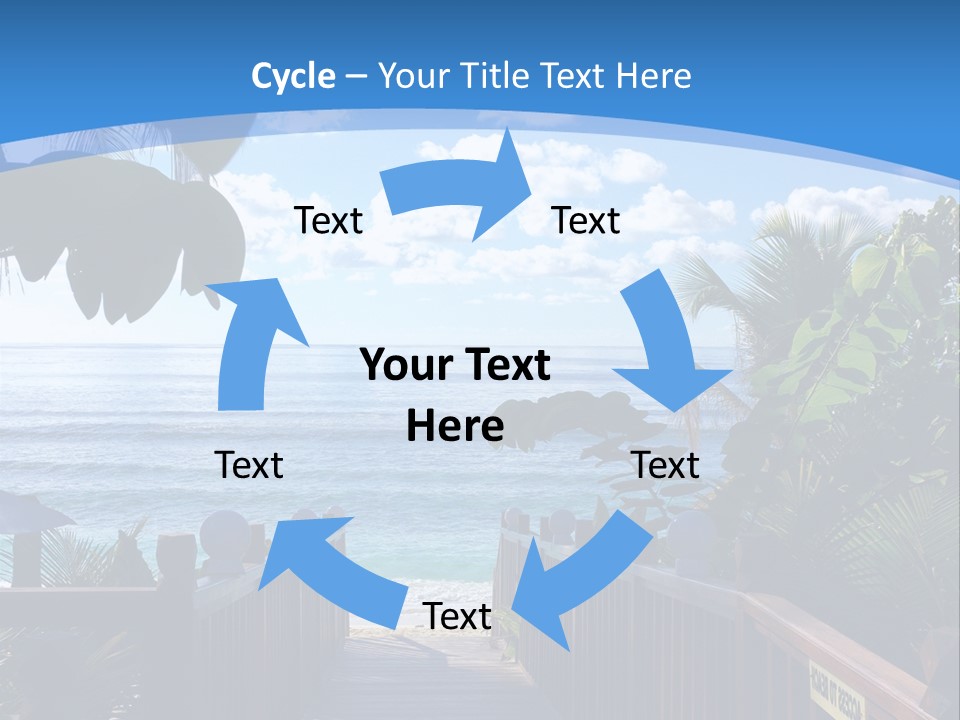 A Wooden Bridge Leading To The Beach Powerpoint Template PowerPoint Template