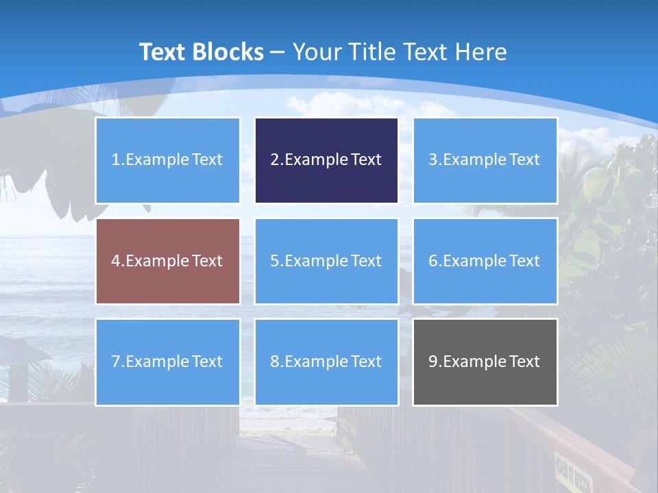 A Wooden Bridge Leading To The Beach Powerpoint Template PowerPoint Template