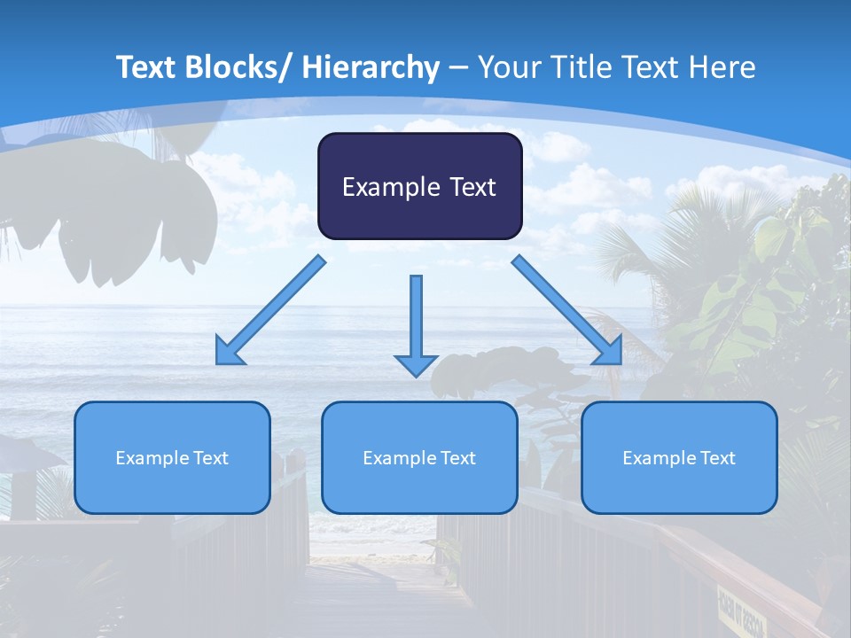A Wooden Bridge Leading To The Beach Powerpoint Template PowerPoint Template