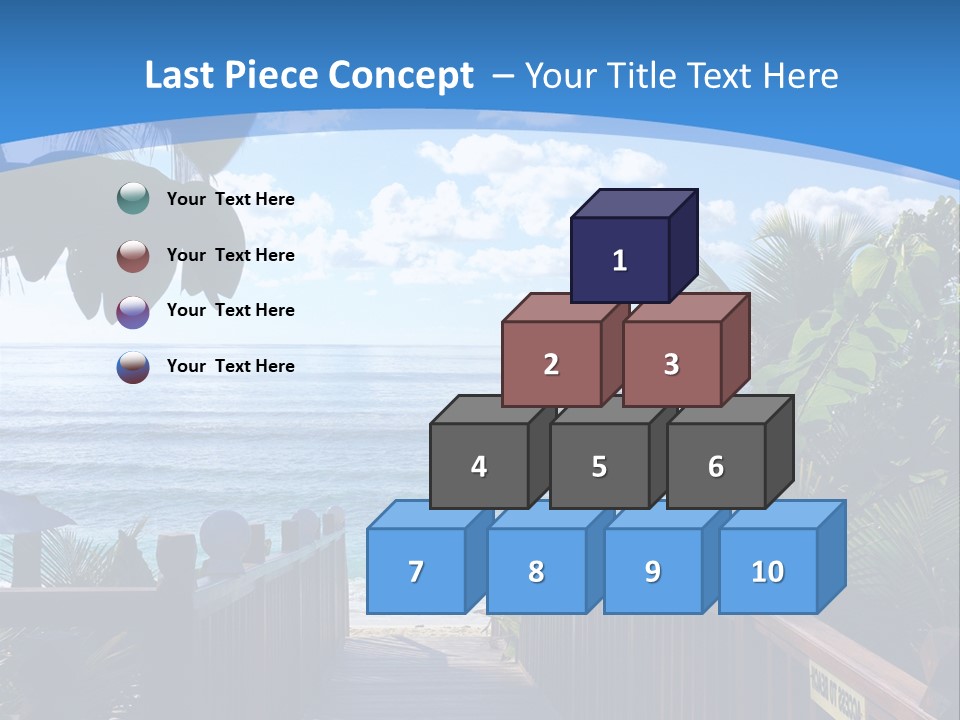 A Wooden Bridge Leading To The Beach Powerpoint Template PowerPoint Template