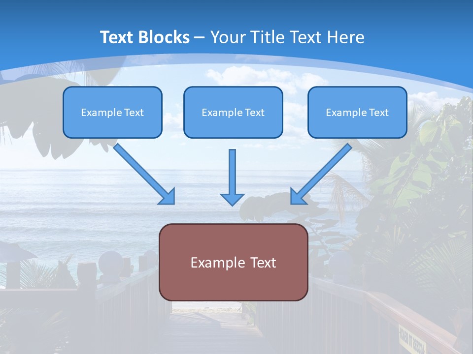 A Wooden Bridge Leading To The Beach Powerpoint Template PowerPoint Template