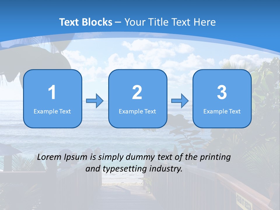 A Wooden Bridge Leading To The Beach Powerpoint Template PowerPoint Template