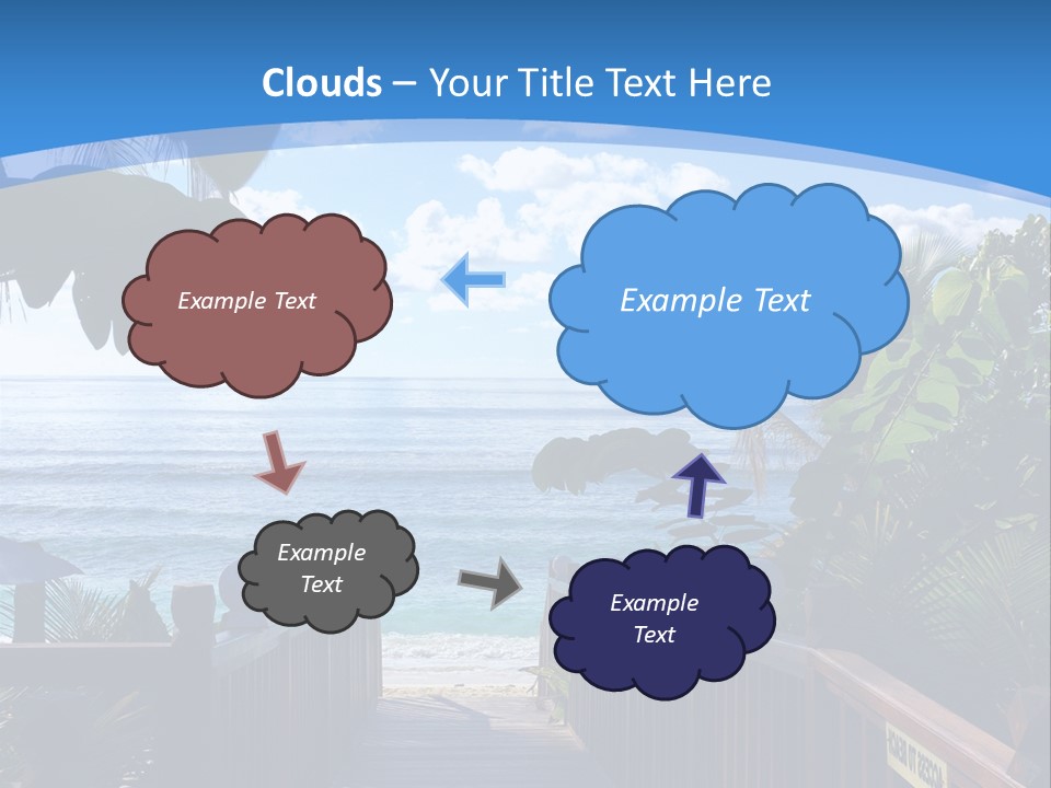 A Wooden Bridge Leading To The Beach Powerpoint Template PowerPoint Template