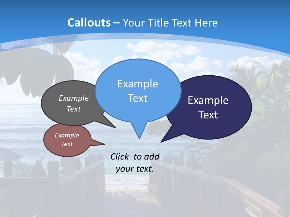 A Wooden Bridge Leading To The Beach Powerpoint Template PowerPoint Template