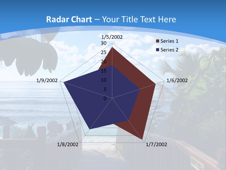 A Wooden Bridge Leading To The Beach Powerpoint Template PowerPoint Template