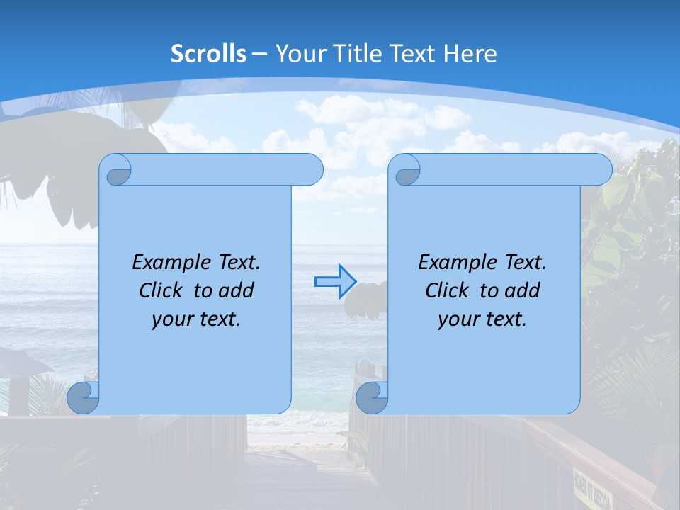 A Wooden Bridge Leading To The Beach Powerpoint Template PowerPoint Template