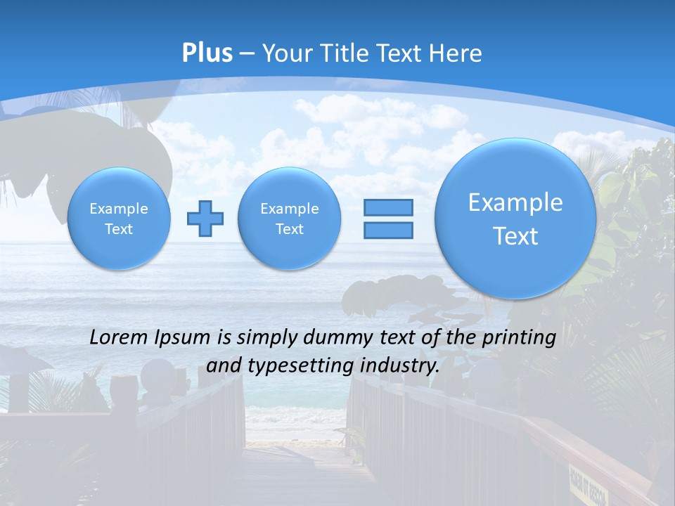 A Wooden Bridge Leading To The Beach Powerpoint Template PowerPoint Template