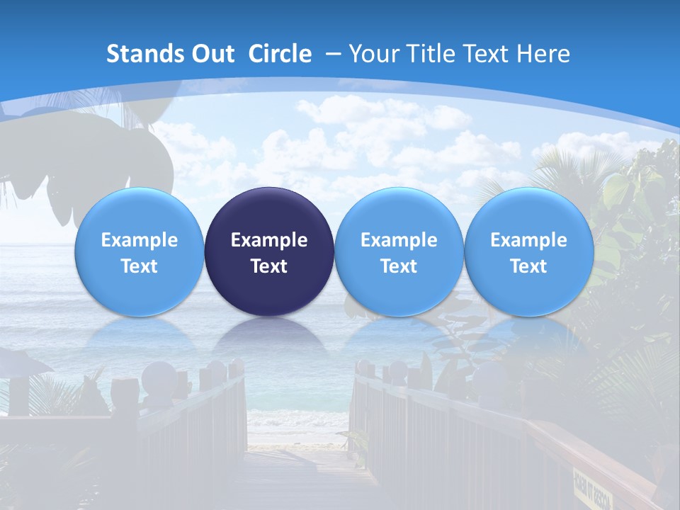 A Wooden Bridge Leading To The Beach Powerpoint Template PowerPoint Template