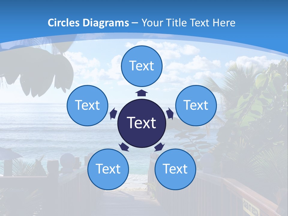 A Wooden Bridge Leading To The Beach Powerpoint Template PowerPoint Template