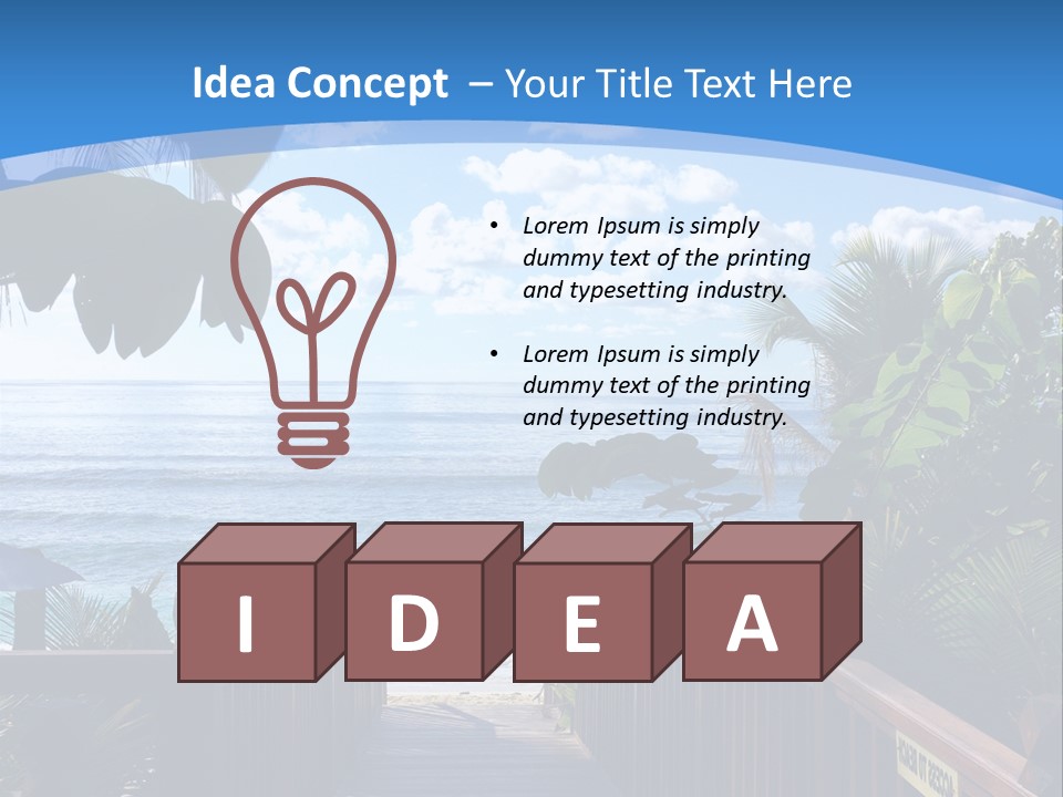 A Wooden Bridge Leading To The Beach Powerpoint Template PowerPoint Template