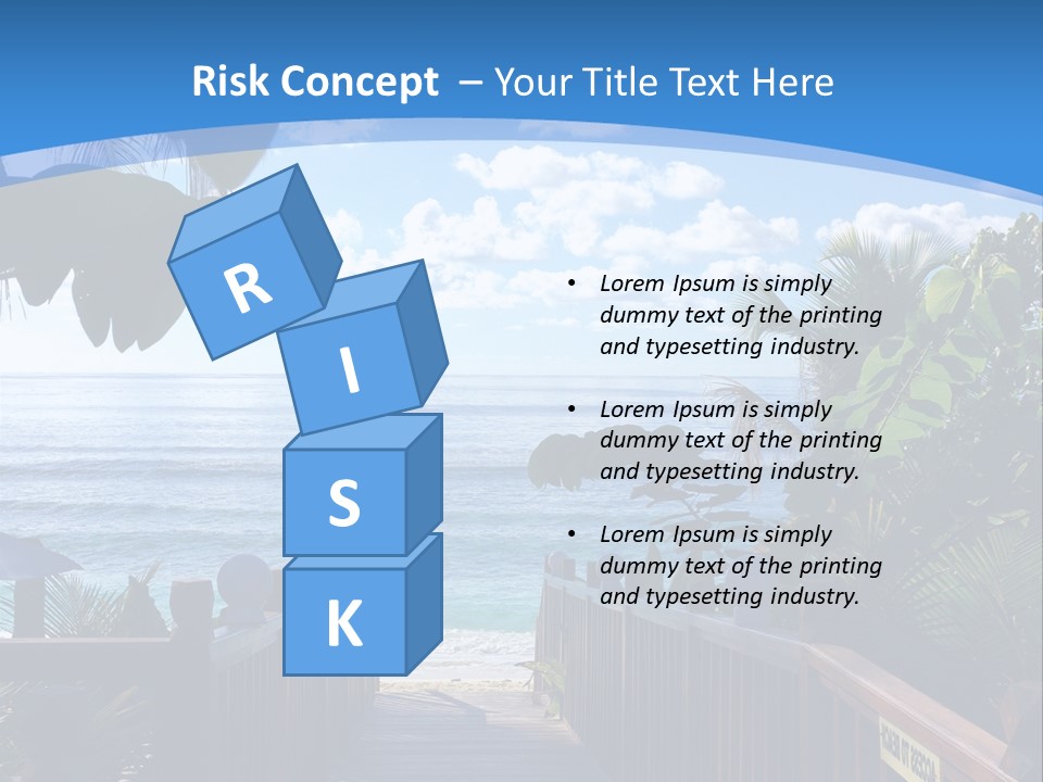 A Wooden Bridge Leading To The Beach Powerpoint Template PowerPoint Template