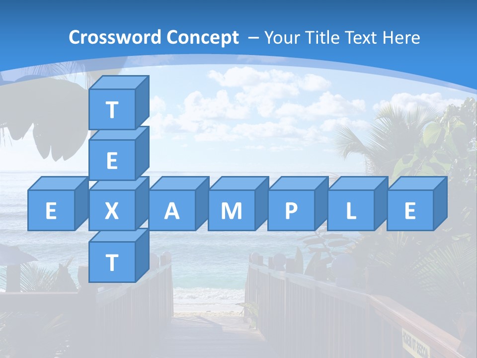 A Wooden Bridge Leading To The Beach Powerpoint Template PowerPoint Template