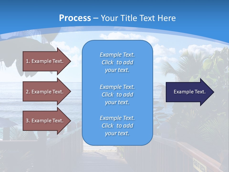 A Wooden Bridge Leading To The Beach Powerpoint Template PowerPoint Template