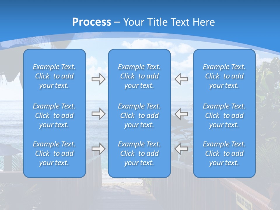 A Wooden Bridge Leading To The Beach Powerpoint Template PowerPoint Template