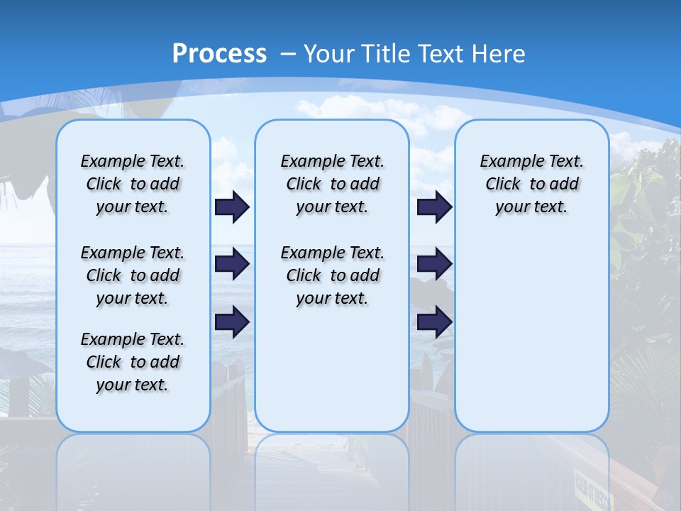 A Wooden Bridge Leading To The Beach Powerpoint Template PowerPoint Template