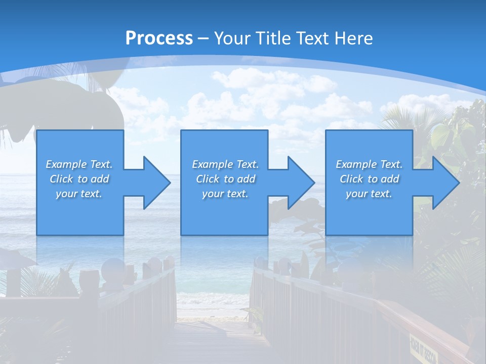 A Wooden Bridge Leading To The Beach Powerpoint Template PowerPoint Template