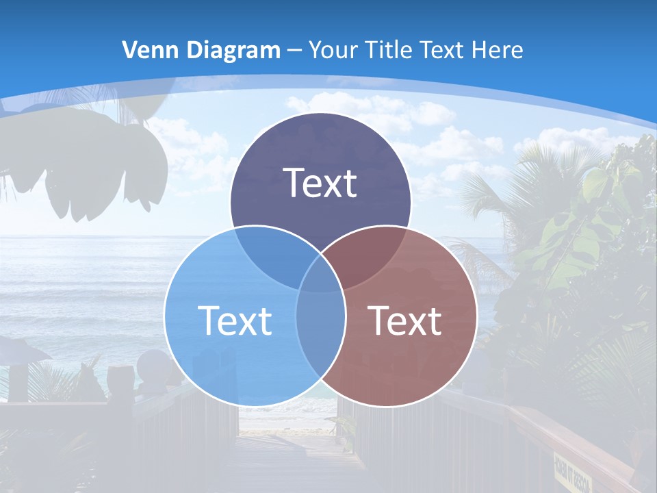 A Wooden Bridge Leading To The Beach Powerpoint Template PowerPoint Template