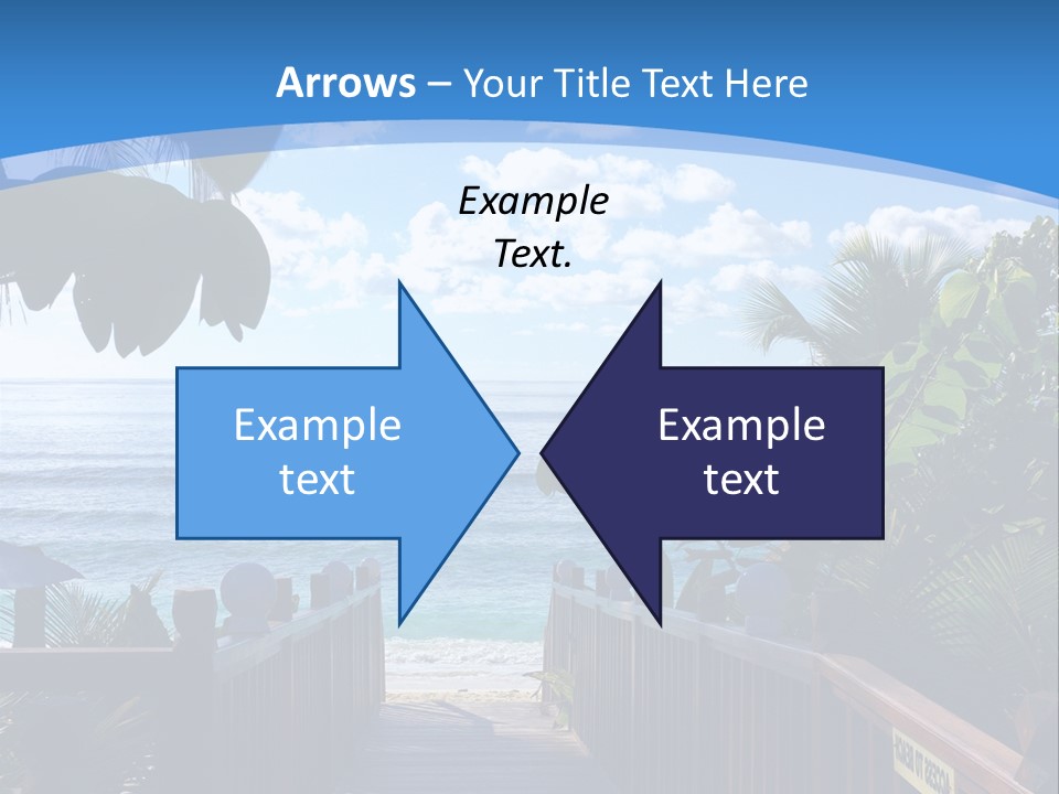 A Wooden Bridge Leading To The Beach Powerpoint Template PowerPoint Template